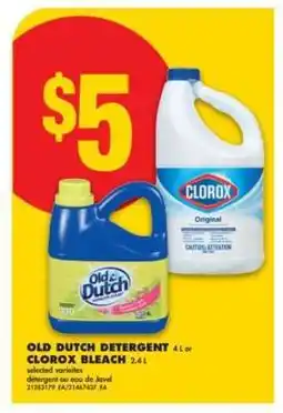 No Frills OLD DUTCH DETERGENT or CLOROX BLEACH offer
