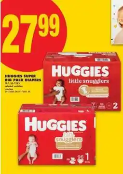 No Frills HUGGIES SUPER BIG PACK DIAPERS offer