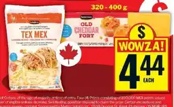 Food Basics Selection Tex Mex & Old Cheddar Fort offer