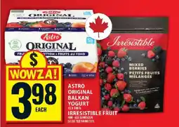 Food Basics Astro Original Balkan Yogurt & Irresistible Fruit offer