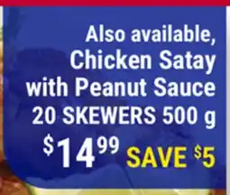 M & M Food Market Chicken Satay with Peanut Sauce offer