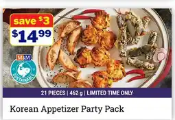 M & M Food Market Korean Appetizer Party Pack offer