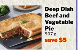 M & M Food Market Deep Dish Beef and Vegetable Pie offer
