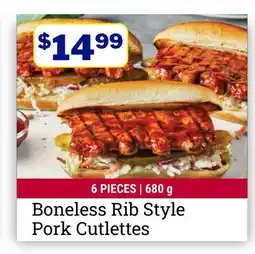 M & M Food Market Boneless Rib Style Pork Cutlettes offer