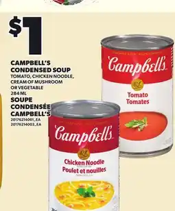 Independent City Market CAMPBELL'S CONDENSED SOUP TOMATO, CHICKEN NOODLE, CREAM OF MUSHROOM OR VEGETABLE offer