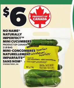 Independent City Market NO NAME NATURALLY NATURALLY IMPERFECT MINI CUCUMBERS, 2 LB BAG offer