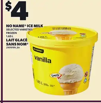Independent City Market NO NAME ICE MILK offer