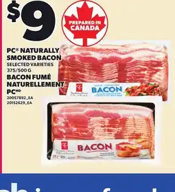 Independent City Market PC NATURALLY SMOKED BACON, 375/500 G offer