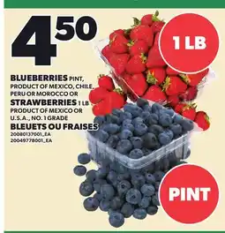 Independent City Market BLUEBERRIES PINT, STRAWBERRIES 1 LB offer