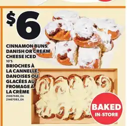 Independent City Market CINNAMON BUNS, DANISH OR CREAM CHEESE ICED, 10'S offer