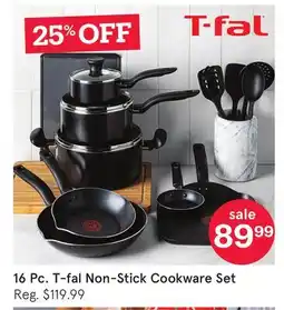 Kitchen Stuff Plus 16 Pc. T-fal Non-Stick Cookware Set offer