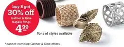 Kitchen Stuff Plus Gather & Dine Napkin Rings offer