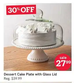 Kitchen Stuff Plus Dessert Cake Plate with Glass Lid offer