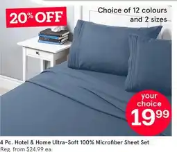 Kitchen Stuff Plus 4 Pc. Hotel & Home Ultra-Soft 100% Microfiber Sheet Set offer