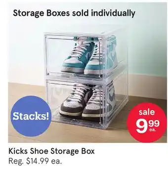 Kitchen Stuff Plus Kicks Shoe Storage Box offer