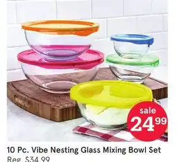 Kitchen Stuff Plus 10 Pc. Vibe Nesting Glass Mixing Bowl Set offer