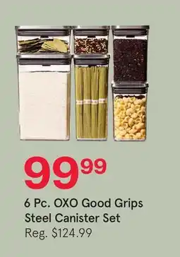 Kitchen Stuff Plus 6 Pc. OXO Good Grips Steel Canister Set offer