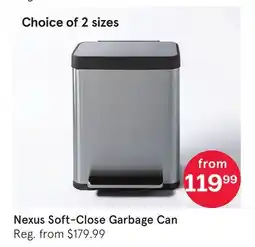 Kitchen Stuff Plus Nexus Soft-Close Garbage Can offer