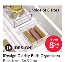 Kitchen Stuff Plus iDesign Clarity Bath Organizers offer