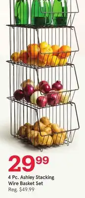 Kitchen Stuff Plus 4 Pc. Ashley Stacking Wire Basket Set offer