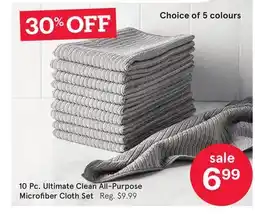 Kitchen Stuff Plus 10 Pc. Ultimate Clean All-Purpose Microfiber Cloth Set offer