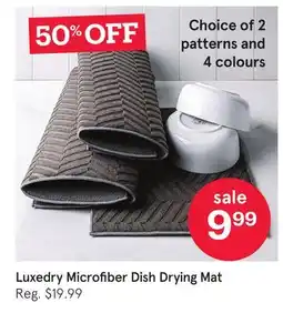 Kitchen Stuff Plus Luxedry Microfiber Dish Drying Mat offer