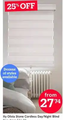 Kitchen Stuff Plus Ity Olivia Stone Cordless Day/Night Blind offer