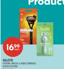 Shoppers Drug Mart GILLETTE FUSION5, MACH3 or VENUS EMBRACE RAZOR SYSTEMS offer