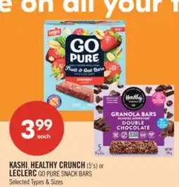 Shoppers Drug Mart KASHI, HEALTHY CRUNCH (5's) or or LECLERC GO PURE SNACK BARS offer