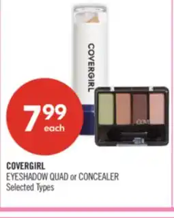 Shoppers Drug Mart COVERGIRL EYESHADOW QUAD or CONCEALER offer