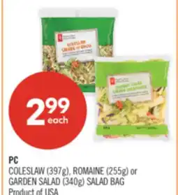 Shoppers Drug Mart COLESLAW (397g), ROMAINE (255g) or GARDEN SALAD (340g) SALAD BAG offer