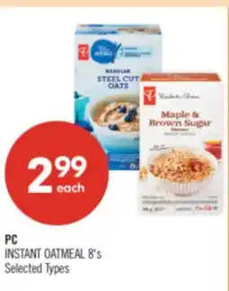 Shoppers Drug Mart PC INSTANT OATMEAL offer