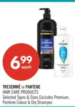 Shoppers Drug Mart TRESEMMÉ or PANTENE HAIR CARE PRODUCTS offer