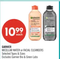 Shoppers Drug Mart GARNIER MICELLAR WATER or FACIAL CLEANSERS offer