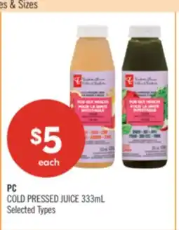 Shoppers Drug Mart PC COLD PRESSED JUICE offer