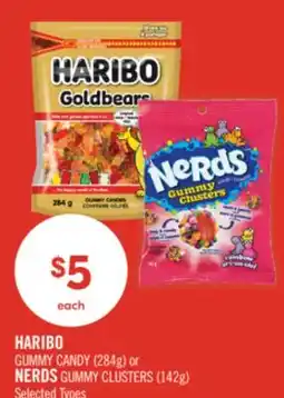 Shoppers Drug Mart HARIBO GUMMY CANDY (284g) or NERDS GUMMY CLUSTERS (142g) offer