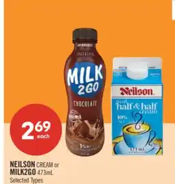 Shoppers Drug Mart NEILSON CREAM or MILK2GO offer