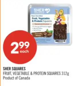 Shoppers Drug Mart SHER SQUARES FRUIT VEGETABLE & PROTEIN SQUARES offer