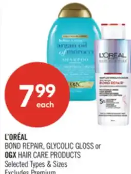 Shoppers Drug Mart L'ORÉAL BOND REPAIR, GLYCOLIC GLOSS or OGX HAIR CARE PRODUCTS offer