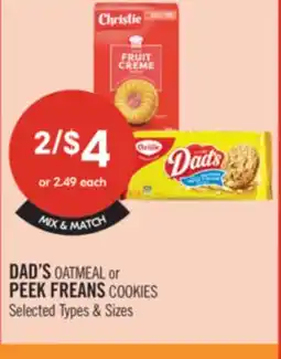 Shoppers Drug Mart DAD'S OATMEAL or PEEK FREANS COOKIES offer