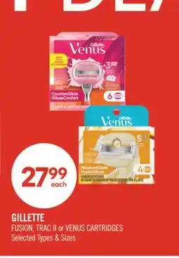 Shoppers Drug Mart GILLETTE FUSION, TRAC II or VENUS CARTRIDGES offer