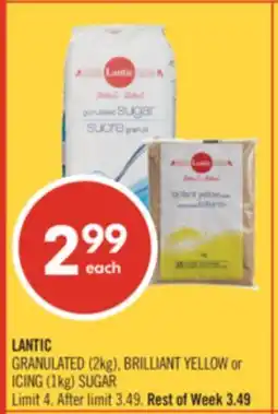 Shoppers Drug Mart LANTIC GRANULATED (2kg), BRILLIANT YELLOW or ICING (1kg) SUGAR offer