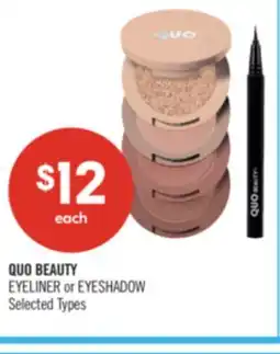 Shoppers Drug Mart QUO BEAUTY EYELINER or EYESHADOW offer