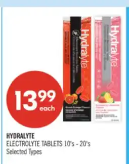 Shoppers Drug Mart HYDRALYTE ELECTROLYTE TABLETS offer