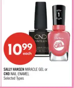 Shoppers Drug Mart SALLY HANSEN MIRACLE GEL or CND NAIL ENAMEL offer