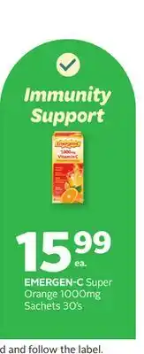 Rexall EMERGEN-C Super Orange 1000mg offer