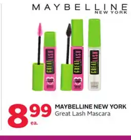 Rexall MAYBELLINE NEW YORK Great Lash Mascara offer