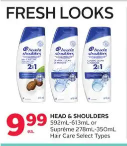 Rexall HEAD & SHOULDERS 592mL-613mL or Suprême 278mL-350mL Hair Care offer