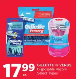Rexall GILLETTE or VENUS Disposable Razors offer