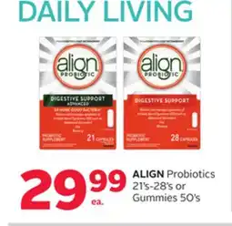 Rexall ALIGN Probiotics 21's-28's or Gummies 50's offer